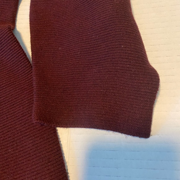 MM LaFleur burgundy maroon sweater dress bell sleeve business work comfortable - Picture 10 of 11